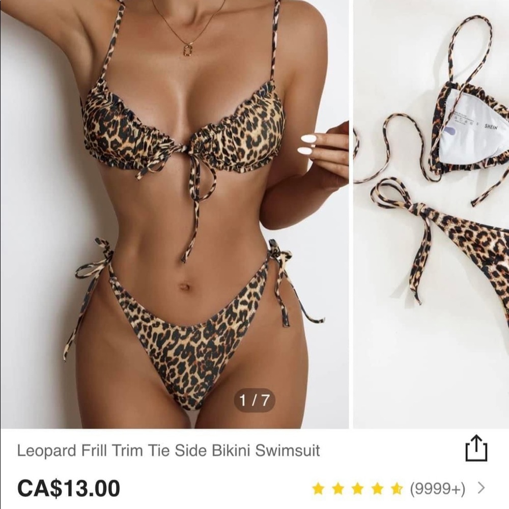 New SHEIN Cheetah Print Bikini